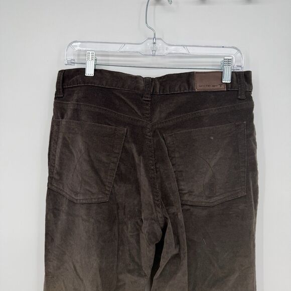Calvin Klein Jeans Brown Corduroy Pants Size 6 Y2k Style Business Casual Cotton - Picture 7 of 11